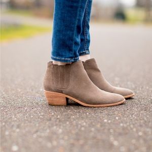 Joie Barlow Gray Suede Booties